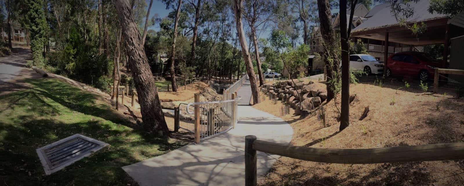 Path through wooded area