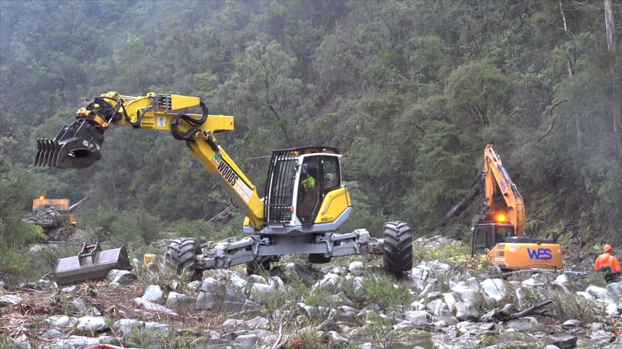 Instream rock fishway constructed by Woods Environmental Services