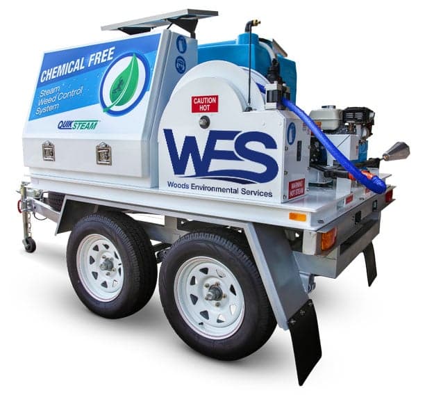 Chemical-free steam weed control by Woods Environmental Services